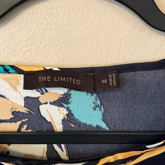 The Limited Sleeveless Floral Blue Gold Dress XS - Picture 3 of 12